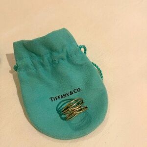 Tiffany Elsa Peretti wave five ring sterling silver size 6 1/2